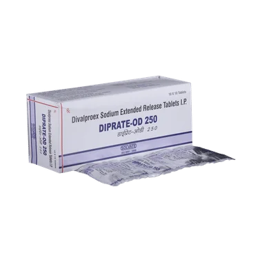 diprate-od 250 tablet er Allopathy (Divalproex (250mg)) - Uses in Hindi, Side Effects, Substitutes & Price in India