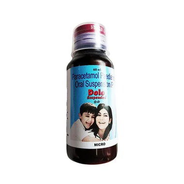 dolo 156.25mg suspension Allopathy (Paracetamol (156.25mg/5ml)) - Uses in Hindi, Side Effects, Substitutes & Price in India