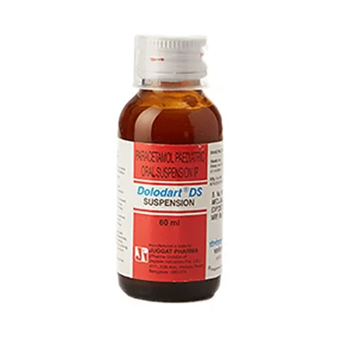 dolodart ds 250mg/5ml suspension Allopathy (Paracetamol (250mg/5ml)) - Uses in Hindi, Side Effects, Substitutes & Price in India