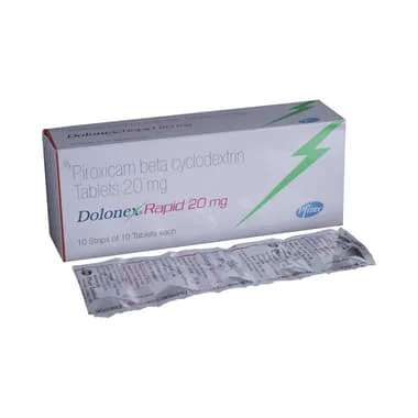 dolonex rapid 20mg tablet Allopathy (Piroxicam (20mg)) - Uses in Hindi, Side Effects, Substitutes & Price in India