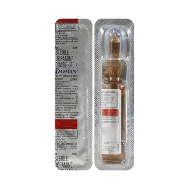 domin injection Allopathy (Dopamine (40mg/ml)) - Uses in Hindi, Side Effects, Substitutes & Price in India