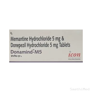 donamind m 5mg/5mg tablet Allopathy (Donepezil (5mg)) - Uses in Hindi, Side Effects, Substitutes & Price in India