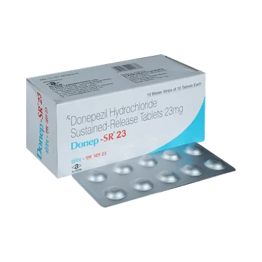 donep -sr 23 tablet Allopathy (Donepezil (23mg)) - Uses in Hindi, Side Effects, Substitutes & Price in India