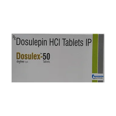 dosulex 50 tablet Allopathy (Dosulepin (50mg)) - Uses in Hindi, Side Effects, Substitutes & Price in India