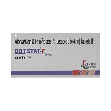 dotstat f 10mg/160mg tablet Allopathy (Atorvastatin (10mg)) - Uses in Hindi, Side Effects, Substitutes & Price in India