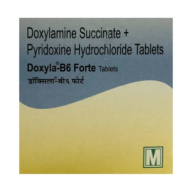 doxyla b6 forte 20mg/20mg tablet Allopathy (Doxylamine (20mg)) - Uses in Hindi, Side Effects, Substitutes & Price in India