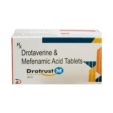 drotrust m tablet Allopathy (Drotaverine (80mg)) - Uses in Hindi, Side Effects, Substitutes & Price in India