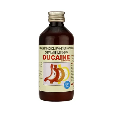 ducaine suspension sugar free Allopathy (Oxetacaine (5mg/5ml)) - Uses in Hindi, Side Effects, Substitutes & Price in India