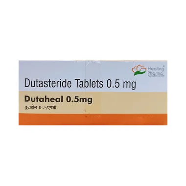 dutaheal 0.5mg tablet Allopathy (Dutasteride (0.5mg)) - Uses in Hindi, Side Effects, Substitutes & Price in India