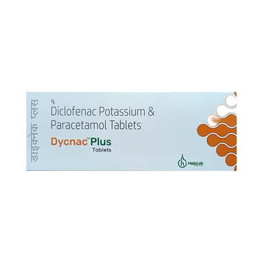 dycnac plus 50mg/325mg tablet Allopathy (Diclofenac (50mg)) - Uses in Hindi, Side Effects, Substitutes & Price in India