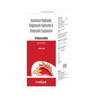 dynacaine syrup Allopathy (Oxetacaine (10mg)) - Uses in Hindi, Side Effects, Substitutes & Price in India