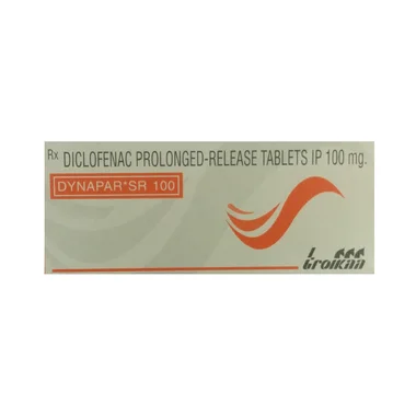 dynapar sr 100 tablet Allopathy (Diclofenac (100mg)) - Uses in Hindi, Side Effects, Substitutes & Price in India