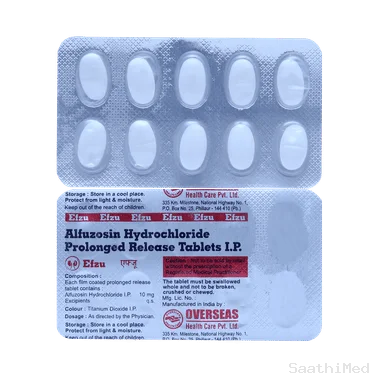 efzu tablet pr Allopathy (Alfuzosin (10mg)) - Uses in Hindi, Side Effects, Substitutes & Price in India