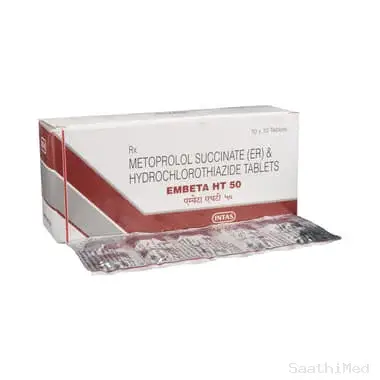 embeta ht 50 tablet er Allopathy (Metoprolol Succinate (50mg)) - Uses in Hindi, Side Effects, Substitutes & Price in India