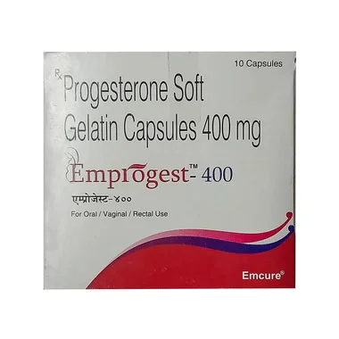 emprogest 400 soft gelatin capsule Allopathy (Progesterone (Natural Micronized) (400mg)) - Uses in Hindi, Side Effects, Substitutes & Price in India