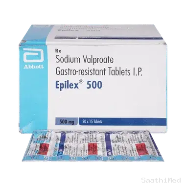 epilex 500 tablet Allopathy (Sodium Valproate (500mg)) - Uses in Hindi, Side Effects, Substitutes & Price in India