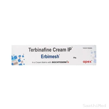 erbimesh cream Allopathy (Terbinafine (1% w/w)) - Uses in Hindi, Side Effects, Substitutes & Price in India