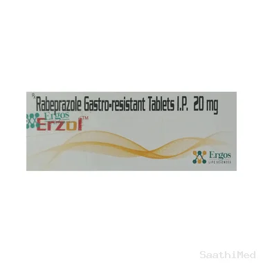 erzol 20mg tablet Allopathy (Rabeprazole (20mg)) - Uses in Hindi, Side Effects, Substitutes & Price in India