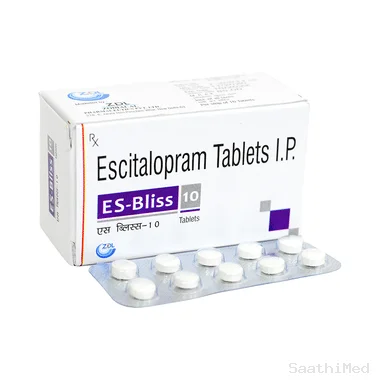 es-bliss 10 tablet Allopathy (Escitalopram Oxalate (10mg)) - Uses in Hindi, Side Effects, Substitutes & Price in India
