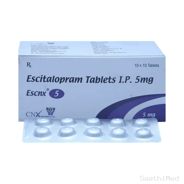 escnx 5mg tablet Allopathy (Escitalopram Oxalate (5mg)) - Uses in Hindi, Side Effects, Substitutes & Price in India