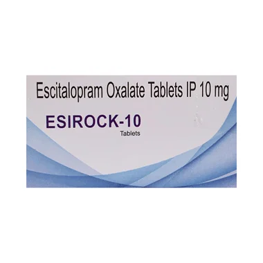 esirock 10 tablet Allopathy (Escitalopram Oxalate (10mg)) - Uses in Hindi, Side Effects, Substitutes & Price in India