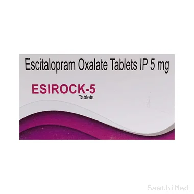 esirock 5 tablet Allopathy (Escitalopram Oxalate (5mg)) - Uses in Hindi, Side Effects, Substitutes & Price in India