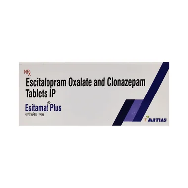 esitamat plus 0.5mg/10mg tablet Allopathy (Clonazepam (0.5mg)) - Uses in Hindi, Side Effects, Substitutes & Price in India