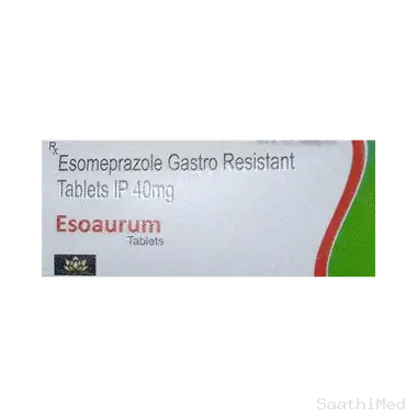 esoaurum tablet Allopathy (Esomeprazole (40mg)) - Uses in Hindi, Side Effects, Substitutes & Price in India