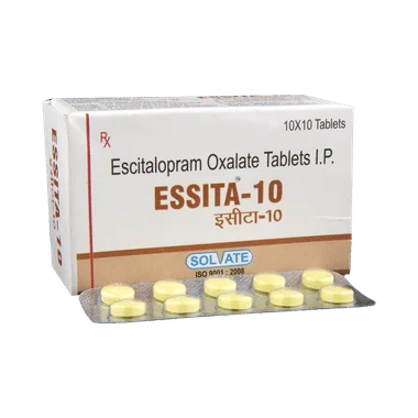 essita 10 tablet Allopathy (Escitalopram Oxalate (10mg)) - Uses in Hindi, Side Effects, Substitutes & Price in India