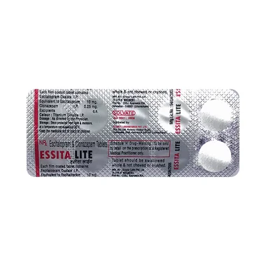essita lite tablet Allopathy (Clonazepam (0.25mg)) - Uses in Hindi, Side Effects, Substitutes & Price in India