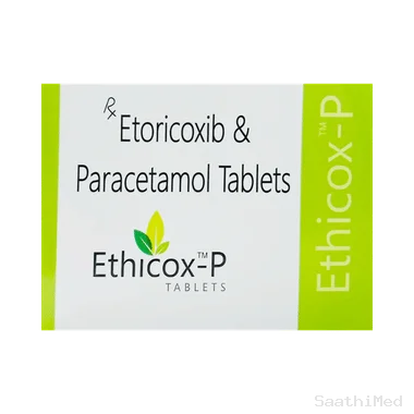 ethicox p 60mg/325mg tablet Allopathy (Etoricoxib (60mg)) - Uses in Hindi, Side Effects, Substitutes & Price in India