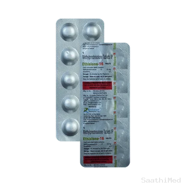 ethislone 16mg tablet Allopathy (Methylprednisolone (16mg)) - Uses in Hindi, Side Effects, Substitutes & Price in India