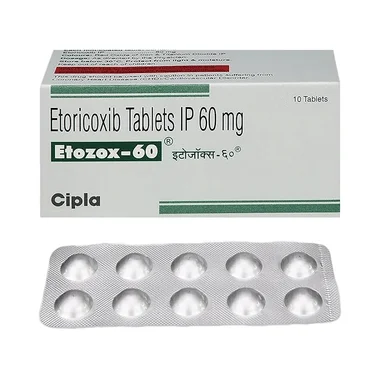 etozox 60mg tablet Allopathy (Etoricoxib (60mg)) - Uses in Hindi, Side Effects, Substitutes & Price in India