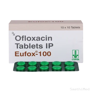 eufox 100mg tablet Allopathy (Ofloxacin (100mg)) - Uses in Hindi, Side Effects, Substitutes & Price in India