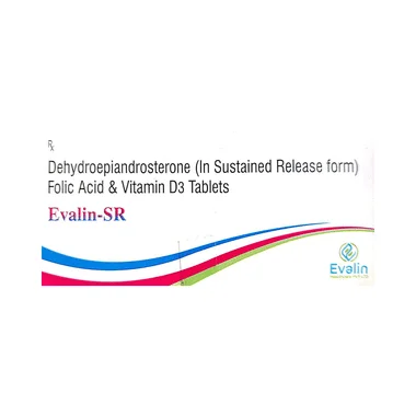 evalin-sr tablet Allopathy (Dehydroepiandrosterone (Micronized) (75mg)) - Uses in Hindi, Side Effects, Substitutes & Price in India
