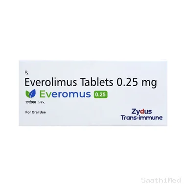 everomus 0.25mg tablet Allopathy (Everolimus (0.25mg)) - Uses in Hindi, Side Effects, Substitutes & Price in India