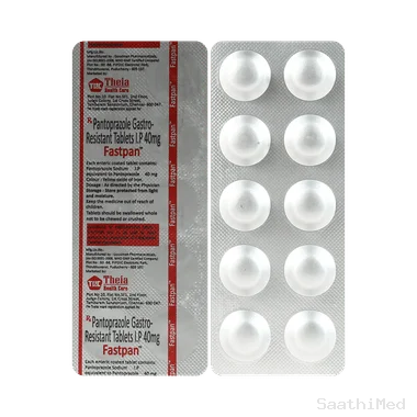 fastpan 40mg tablet Allopathy (Pantoprazole (40mg)) - Uses in Hindi, Side Effects, Substitutes & Price in India