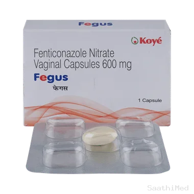 fegus vaginal capsule Allopathy (Fenticonazole (600mg)) - Uses in Hindi, Side Effects, Substitutes & Price in India