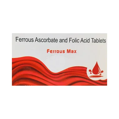 ferrous max tablet Allopathy (Ferrous Ascorbate (100mg)) - Uses in Hindi, Side Effects, Substitutes & Price in India