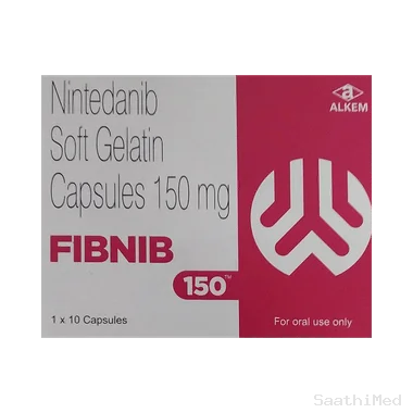 fibnib 150mg soft gelatin capsule Allopathy (Nintedanib (150mg)) - Uses in Hindi, Side Effects, Substitutes & Price in India