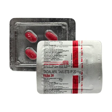 filda 20mg tablet Allopathy (Tadalafil (20mg)) - Uses in Hindi, Side Effects, Substitutes & Price in India