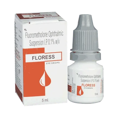 floress eye drop Allopathy (Fluorometholone (0.1% w/v)) - Uses in Hindi, Side Effects, Substitutes & Price in India