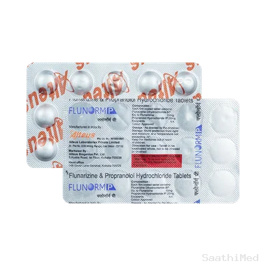 flunorm p 20mg/10mg tablet Allopathy (Propranolol (20mg)) - Uses in Hindi, Side Effects, Substitutes & Price in India