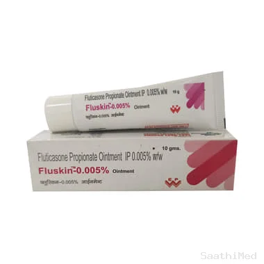 fluskin 0.005% ointment Allopathy (Fluticasone Propionate (0.005% w/w)) - Uses in Hindi, Side Effects, Substitutes & Price in India