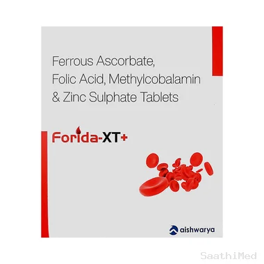 forida-xt+ tablet Allopathy (Ferrous Ascorbate (100mg)) - Uses in Hindi, Side Effects, Substitutes & Price in India