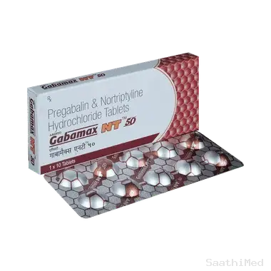 gabamax nt 50mg/10mg tablet Allopathy (Pregabalin (50mg)) - Uses in Hindi, Side Effects, Substitutes & Price in India