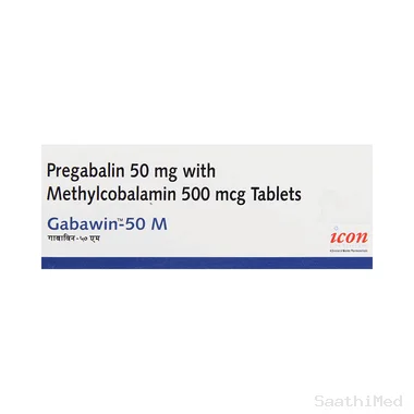 gabawin 50m tablet - Methylcobalamin (500mcg) + Pregabalin (50mg) medicine