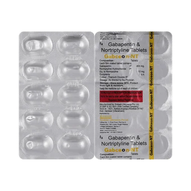 gabceon-nt tablet - Gabapentin (300mg) + Nortriptyline (10mg) medicine