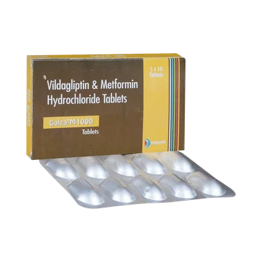 galza-m 1000 tablet Allopathy (Metformin (1000mg)) - Uses in Hindi, Side Effects, Substitutes & Price in India