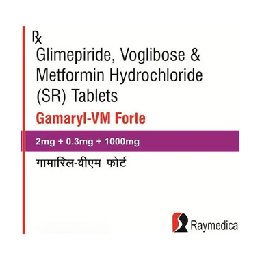 gamaryl-vm forte tablet sr Allopathy (Glimepiride (2mg)) - Uses in Hindi, Side Effects, Substitutes & Price in India